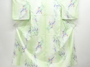 駒絽枝垂れ花模様小紋着物